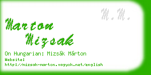 marton mizsak business card